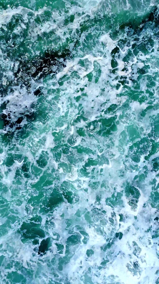 4K俯瞰治愈海浪
