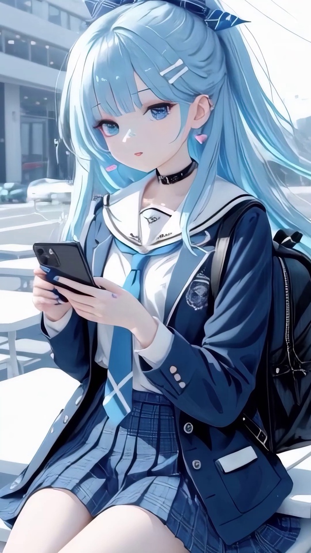 广场女孩