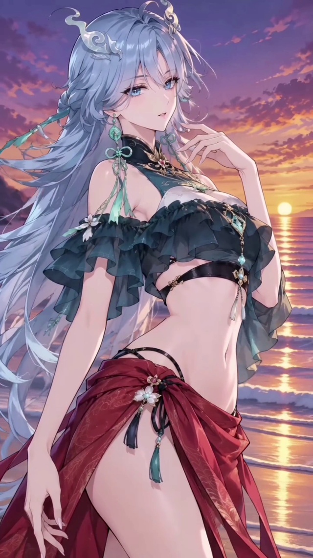 暮色海
