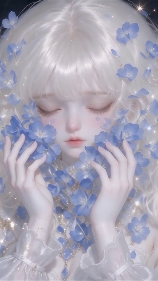 勿忘我银白少女