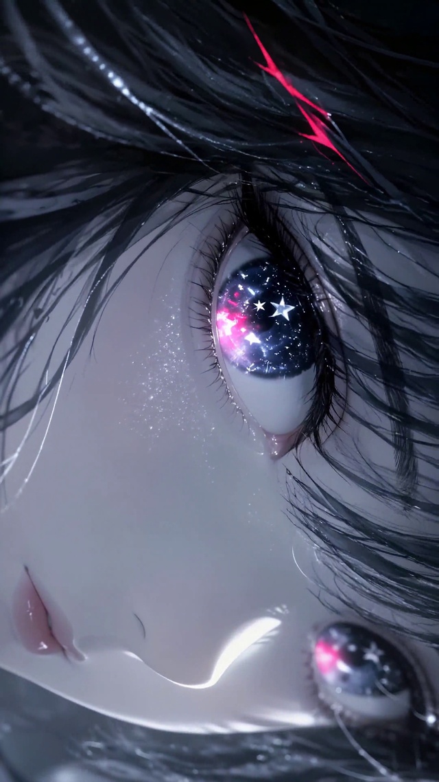 眼眸藏星空美少女