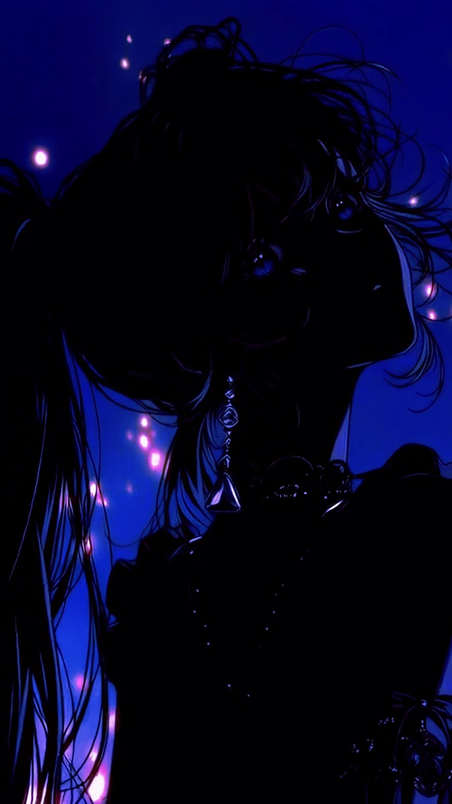 星空下的剪影美少女