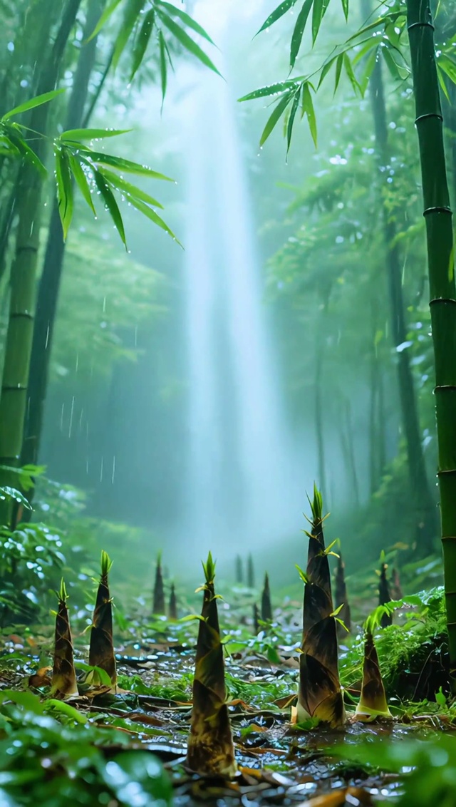 护眼竹林听雨