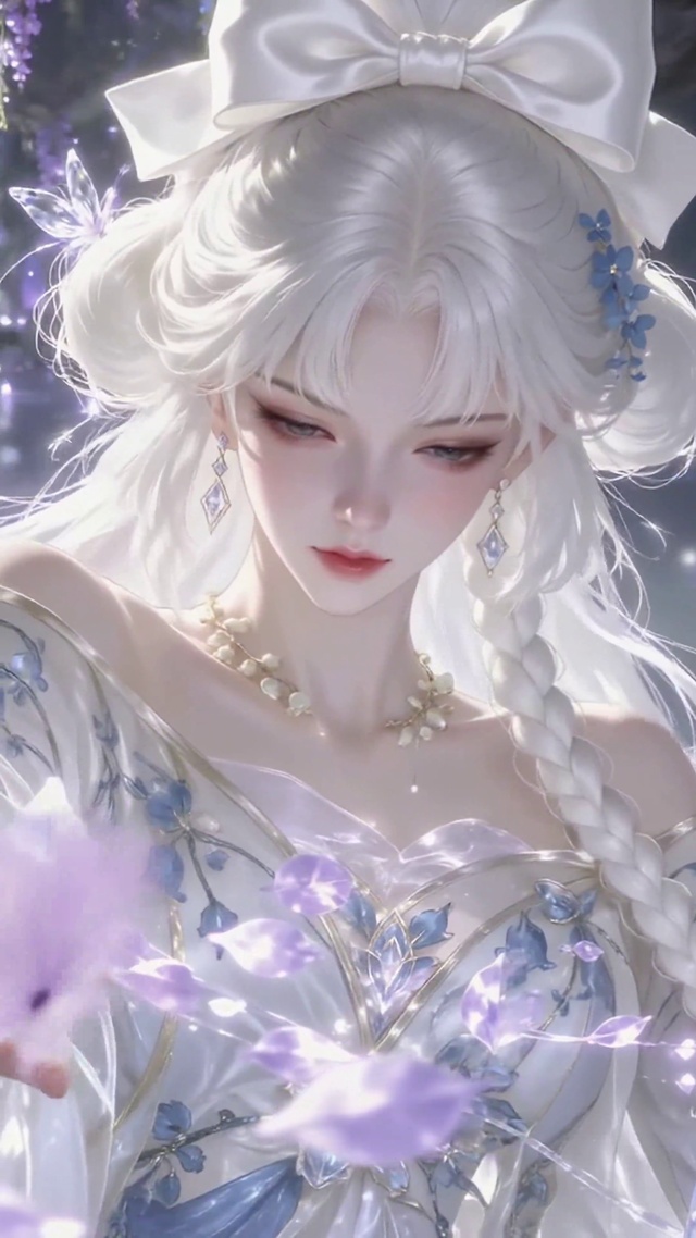 紫水晶秘境白发古风美少女