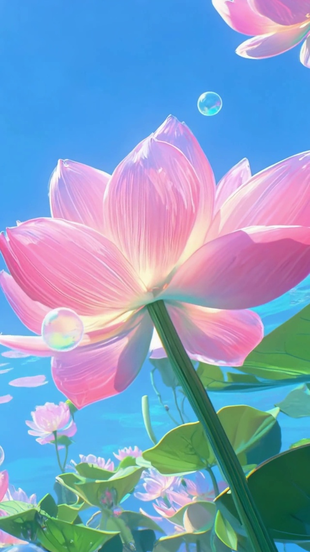 夏日限定的荷塘光影