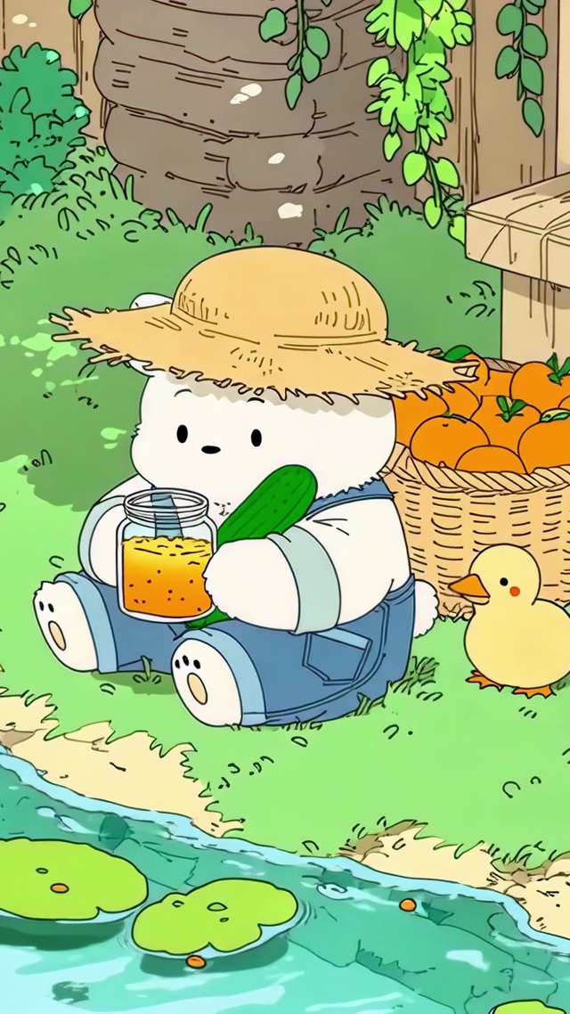 小熊与小黄鸭的田园生活