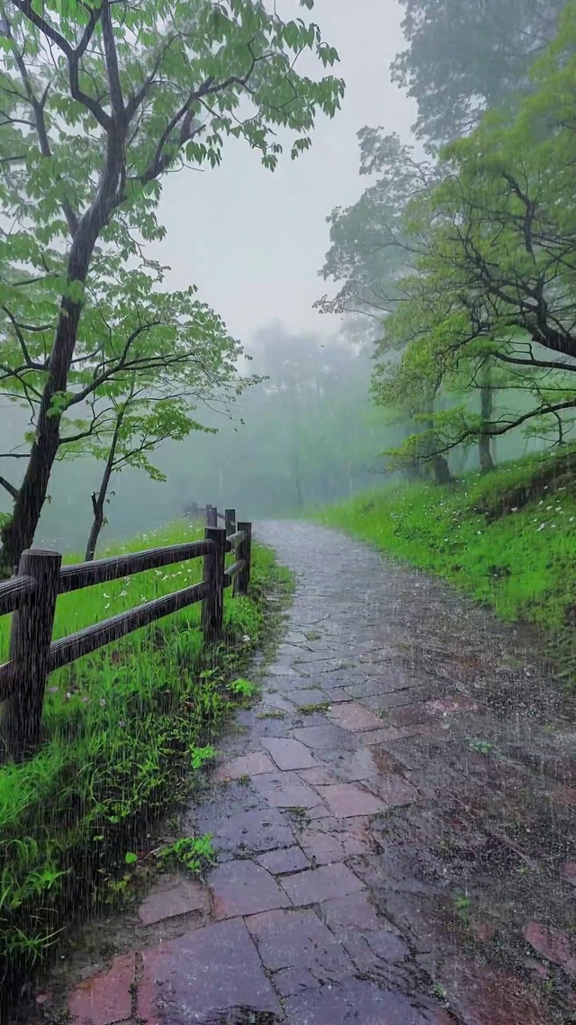 山林小雨高清