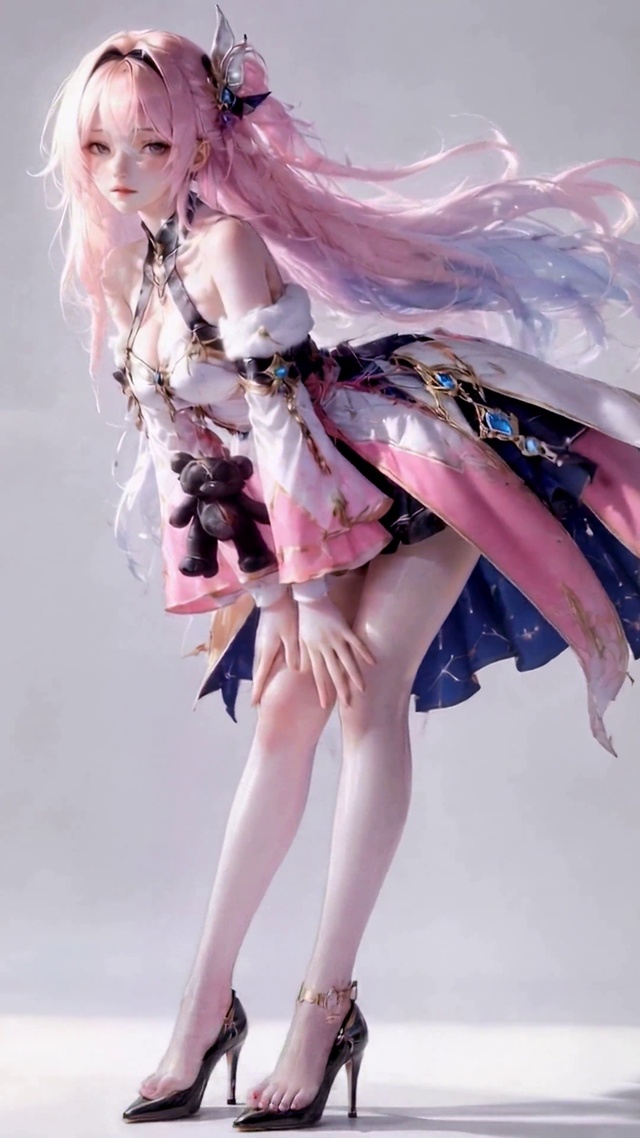 粉发少女