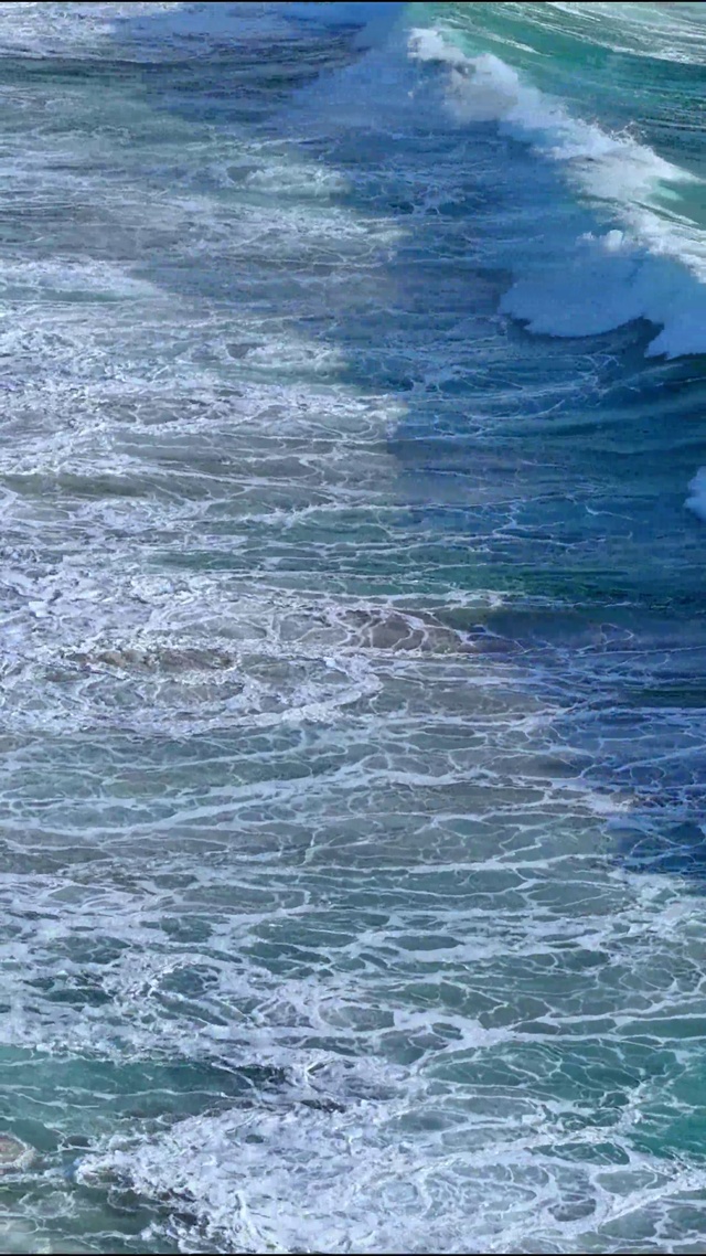 唯美治愈海浪4K