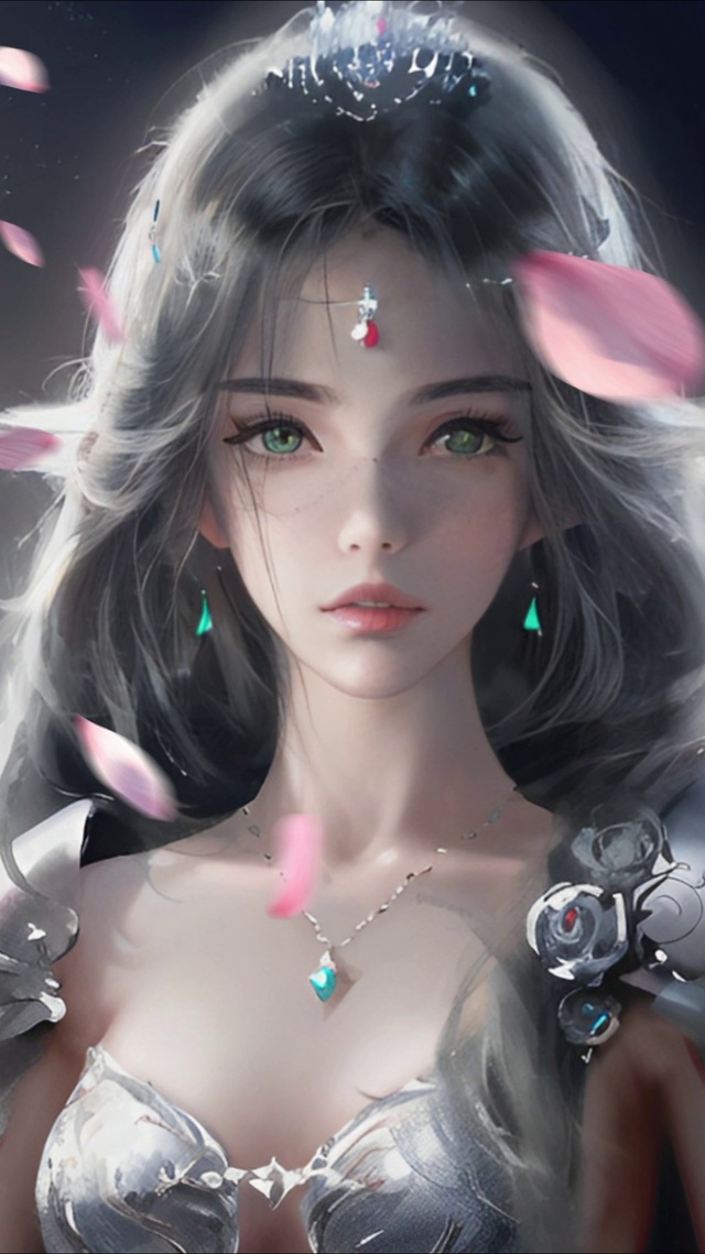 原创插画清纯美女