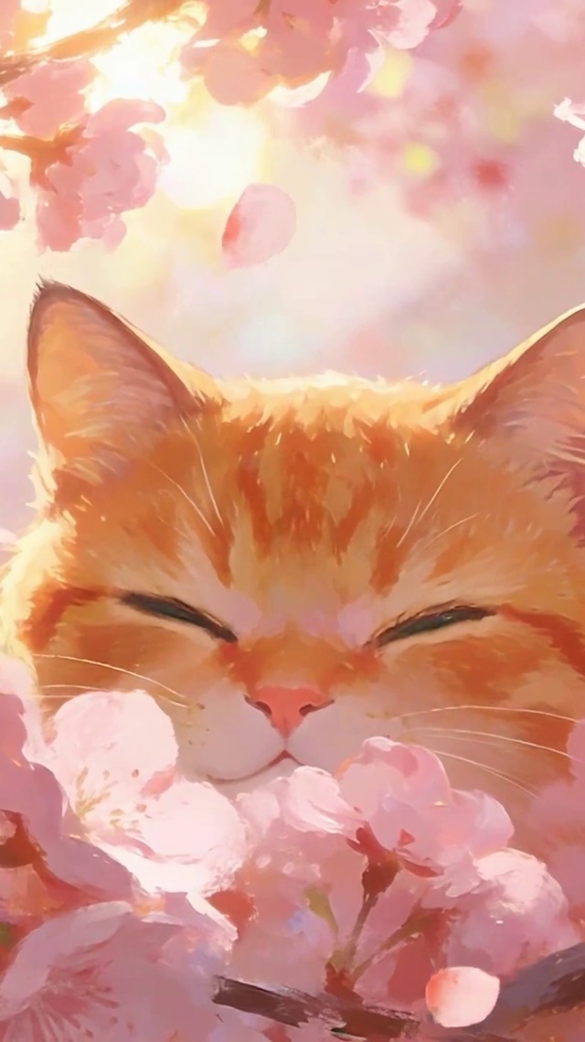 花丛中猫咪