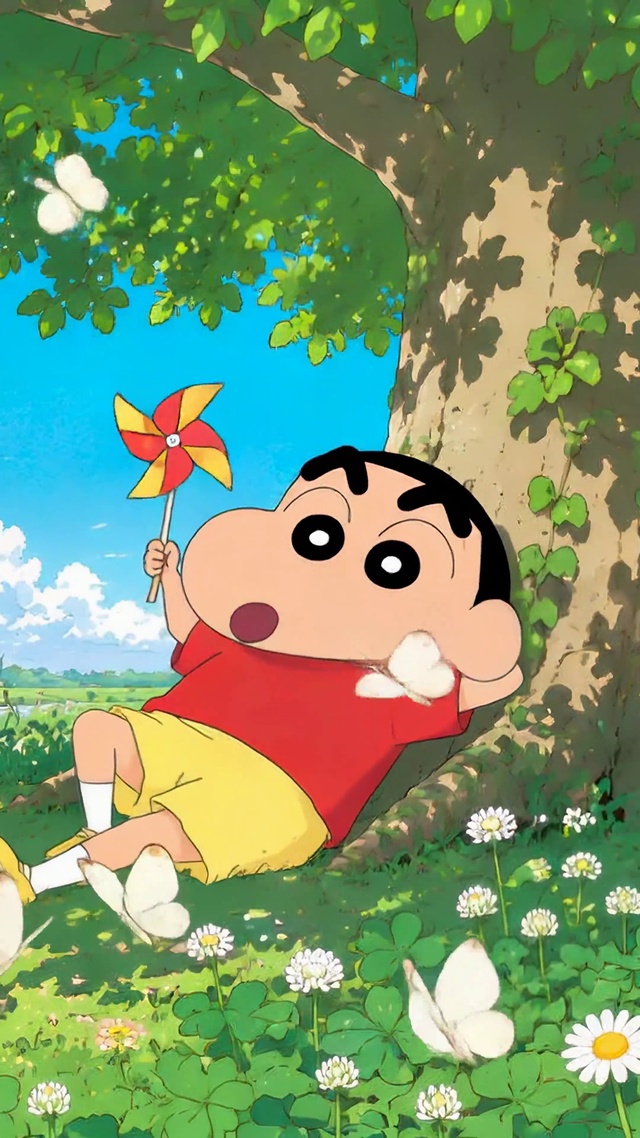 郊野闲坐蜡笔小新