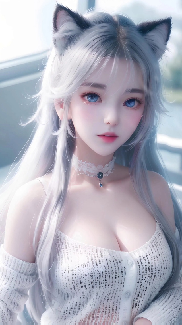 4K 白色的小狐仙