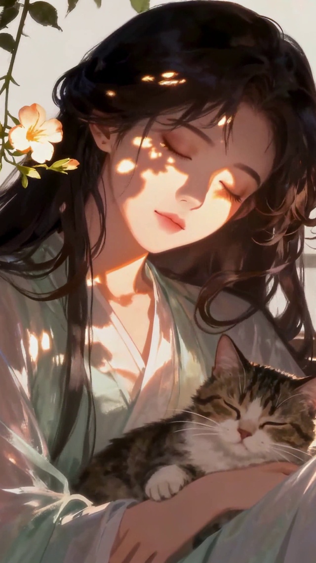 窗边猫眠