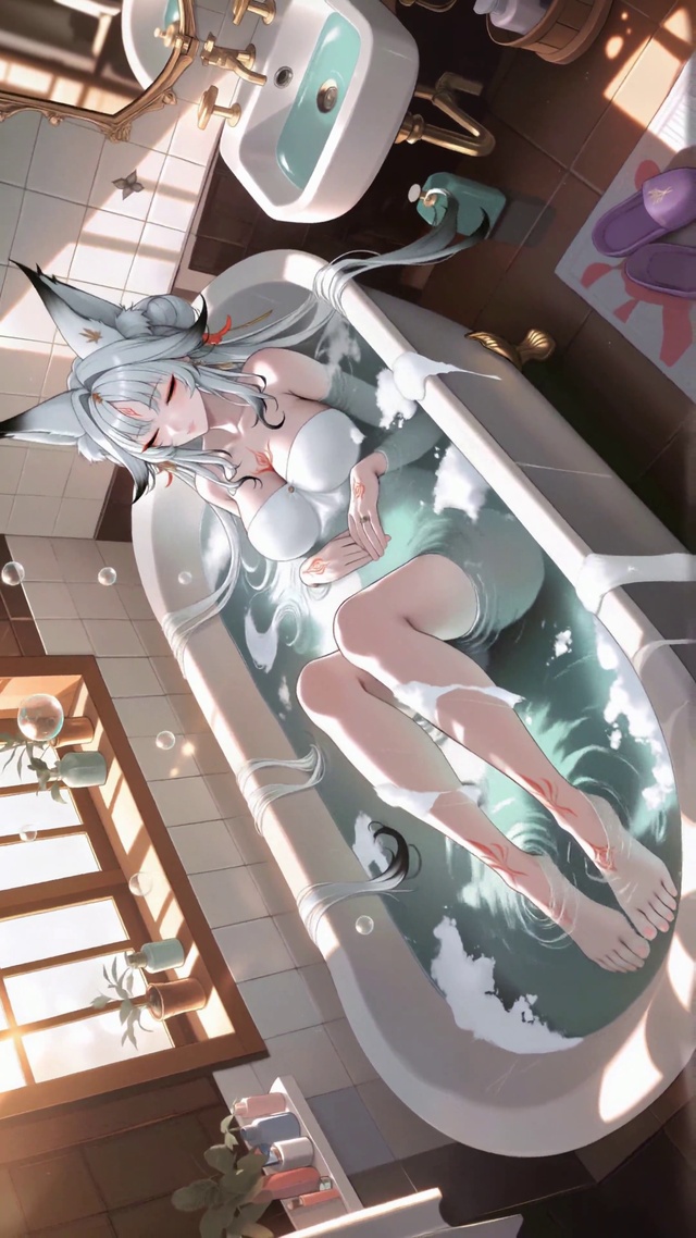 浴室狐耳少女心月狐