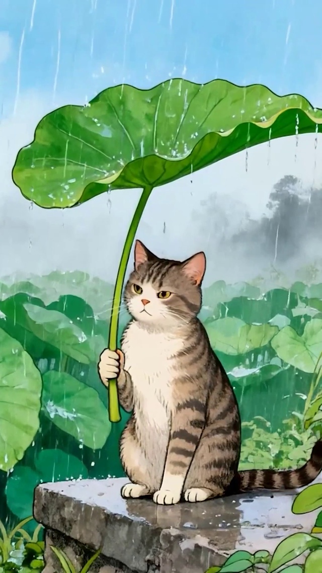 雨天猫咪