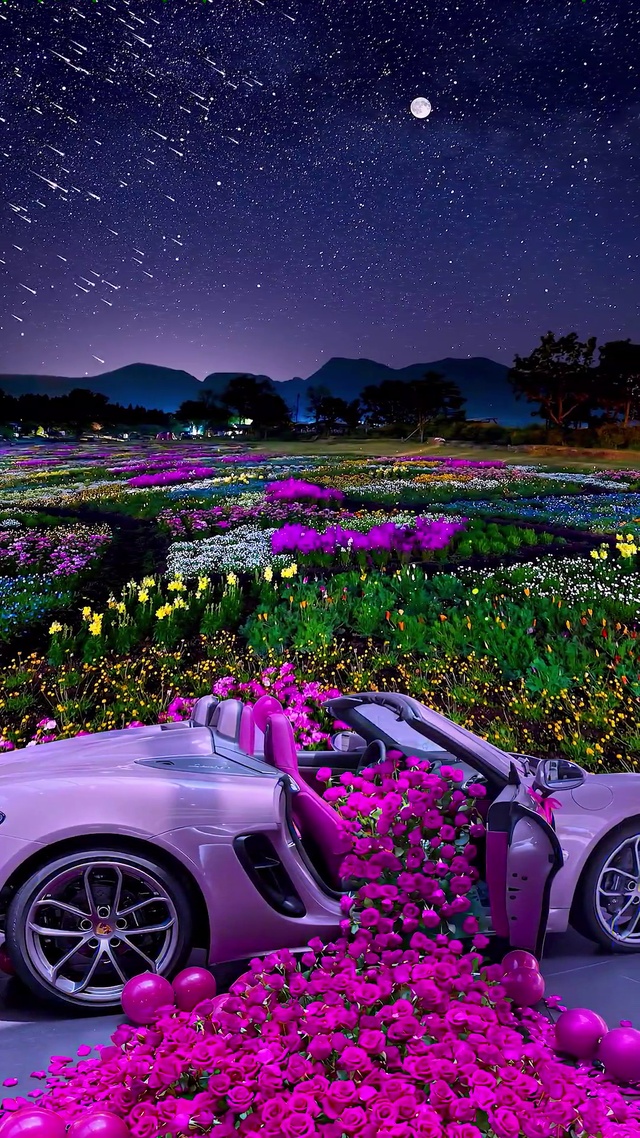 浪漫花车流星雨