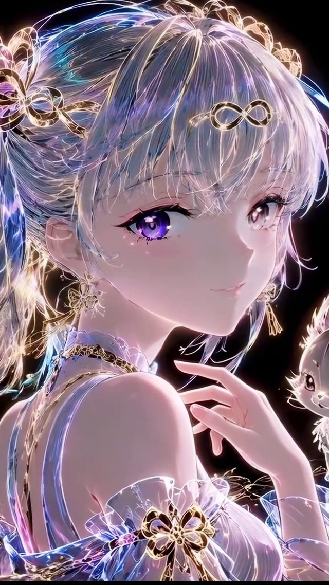彩色线画梦幻花灵少女今汐