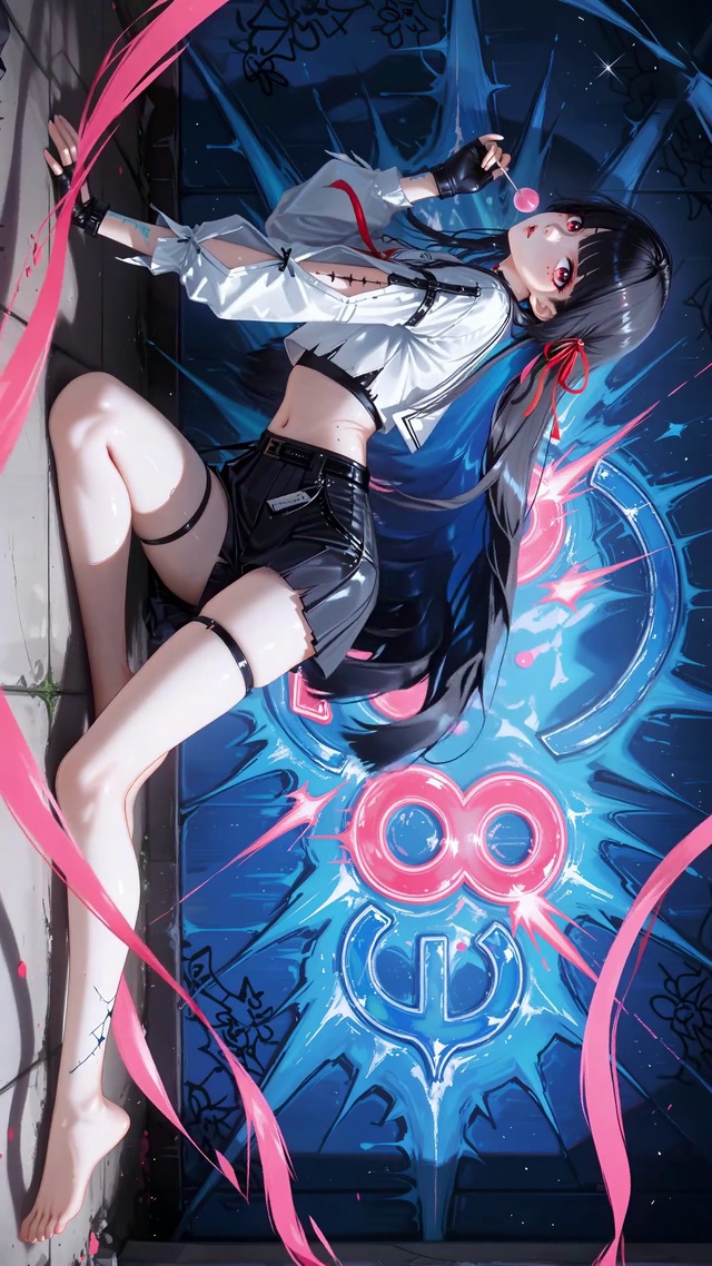 涂鸦棒棒糖美女千咲