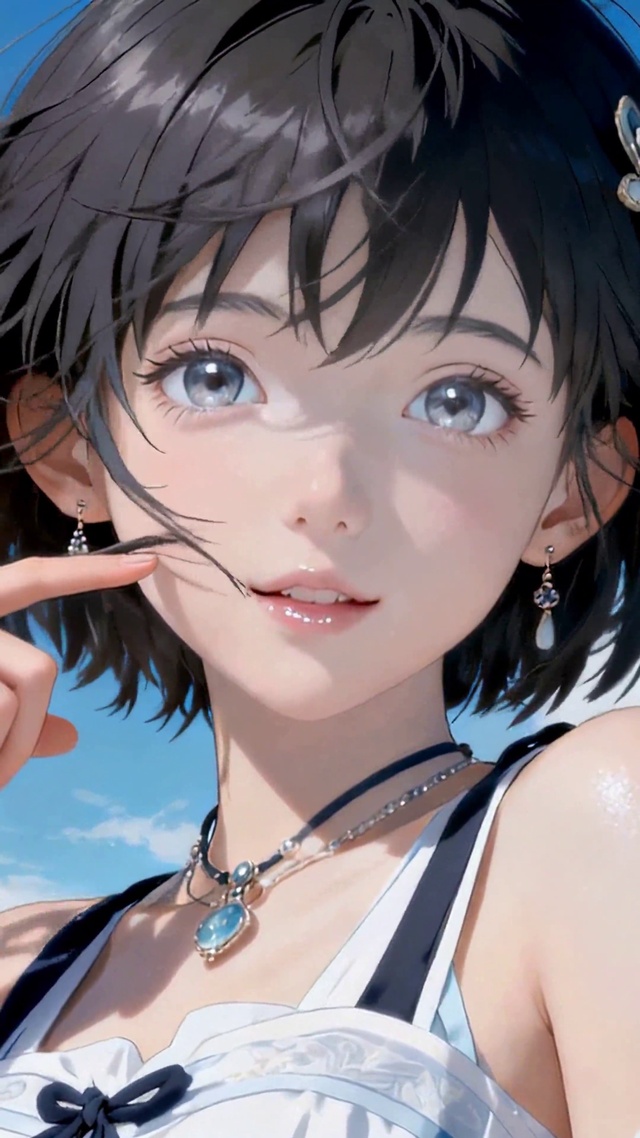 晴空花海清新二次元美少女