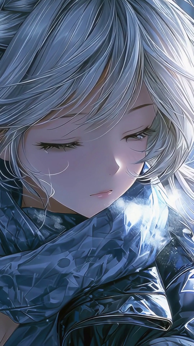 雪中动漫女孩