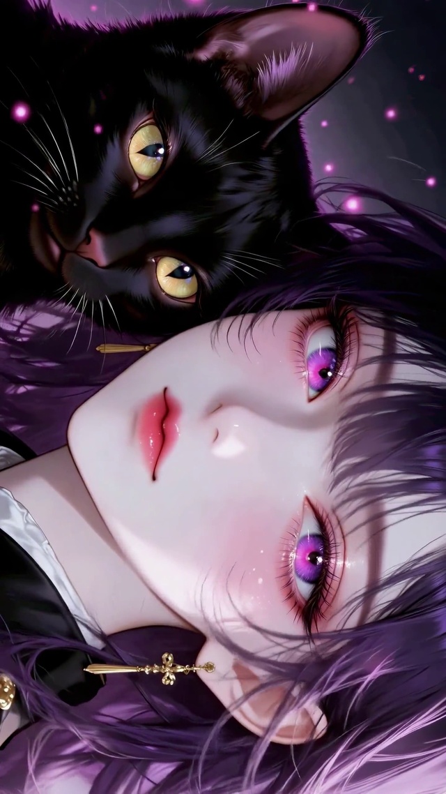 紫瞳少女与她的黑猫