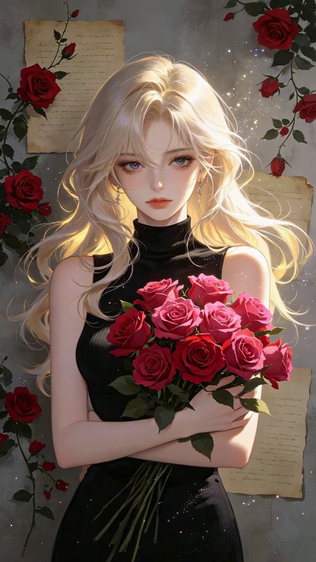 鲜花美女
