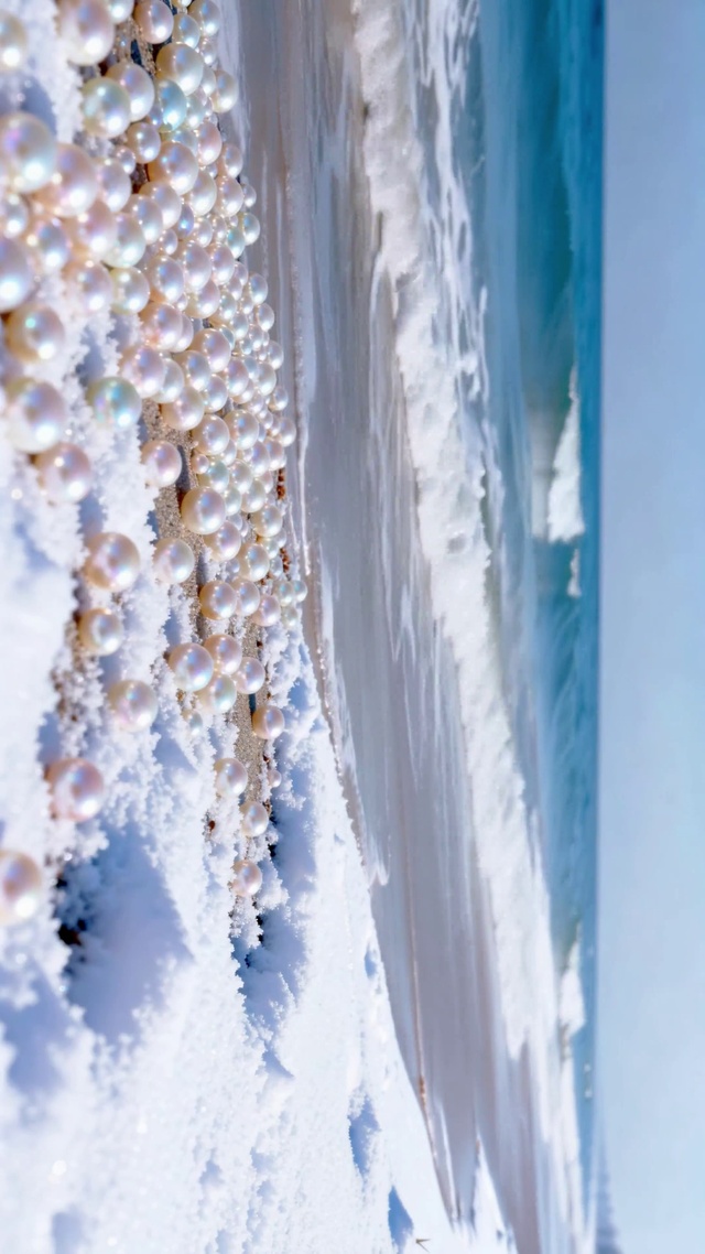 海边珍珠雪景