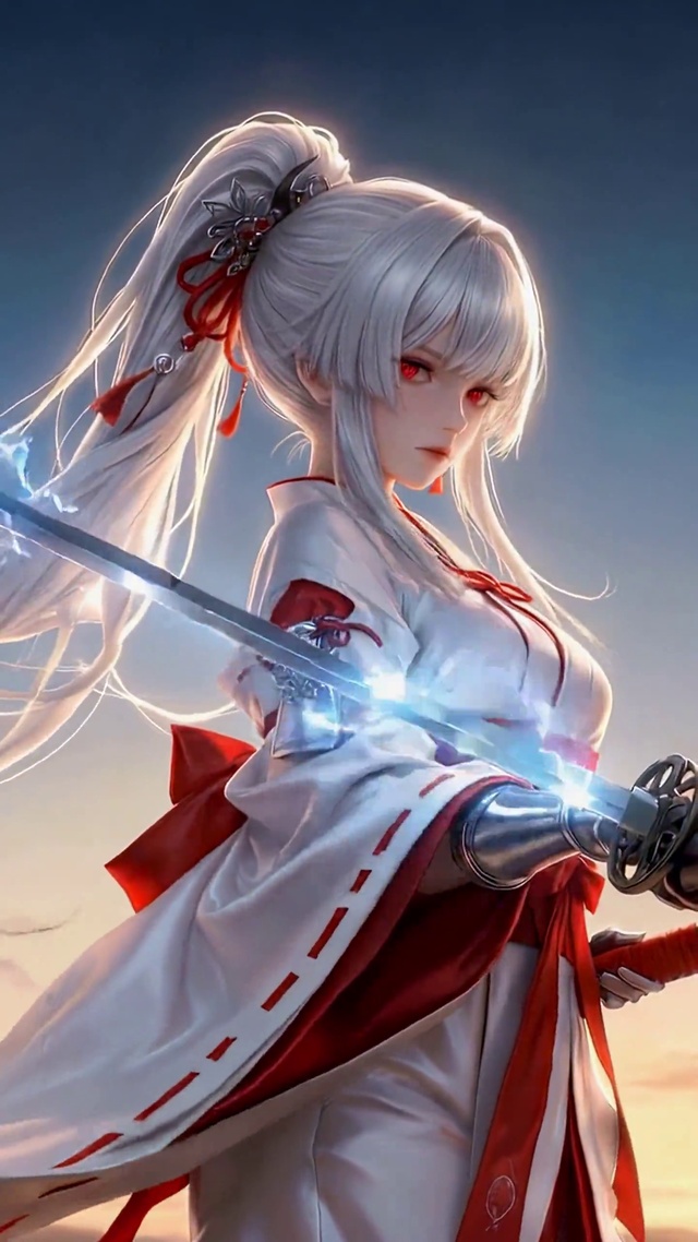 剑光白发巫女