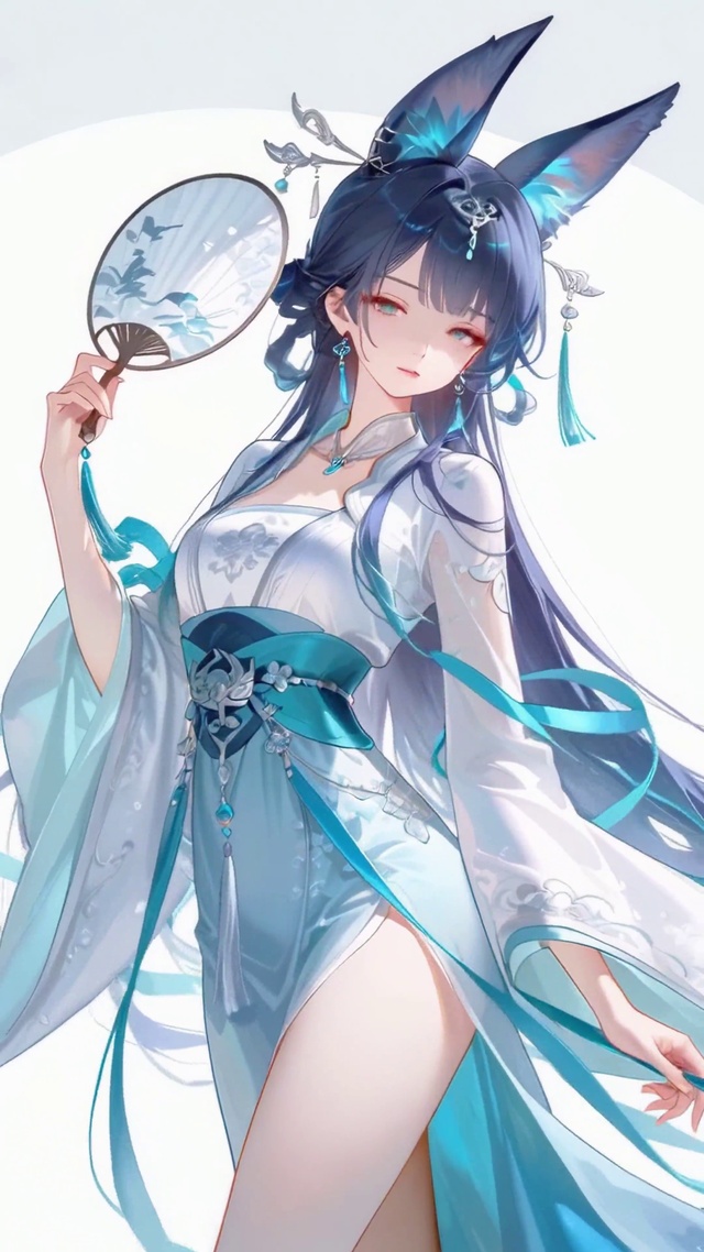 古风蓝调狐耳美少女