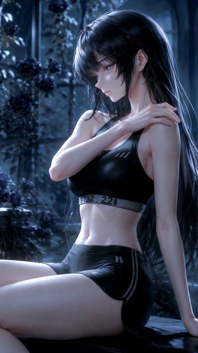 暗夜玫瑰二次元美少女