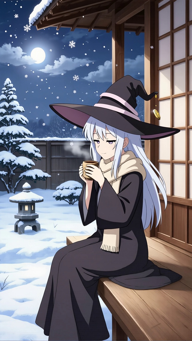 伊雷娜丨雪夜庭院
