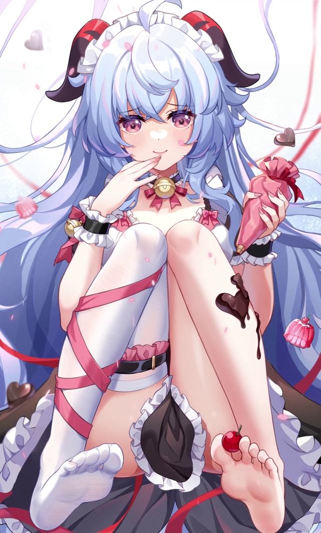 甜心女仆甘雨酱～
原画@狗脸脸
动态壁纸制作@桜久远