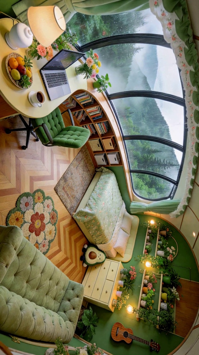 雨景治愈小屋