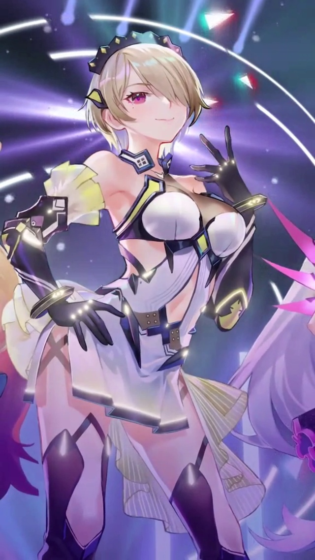 动漫短发美女御姐时尚科技风3d动态