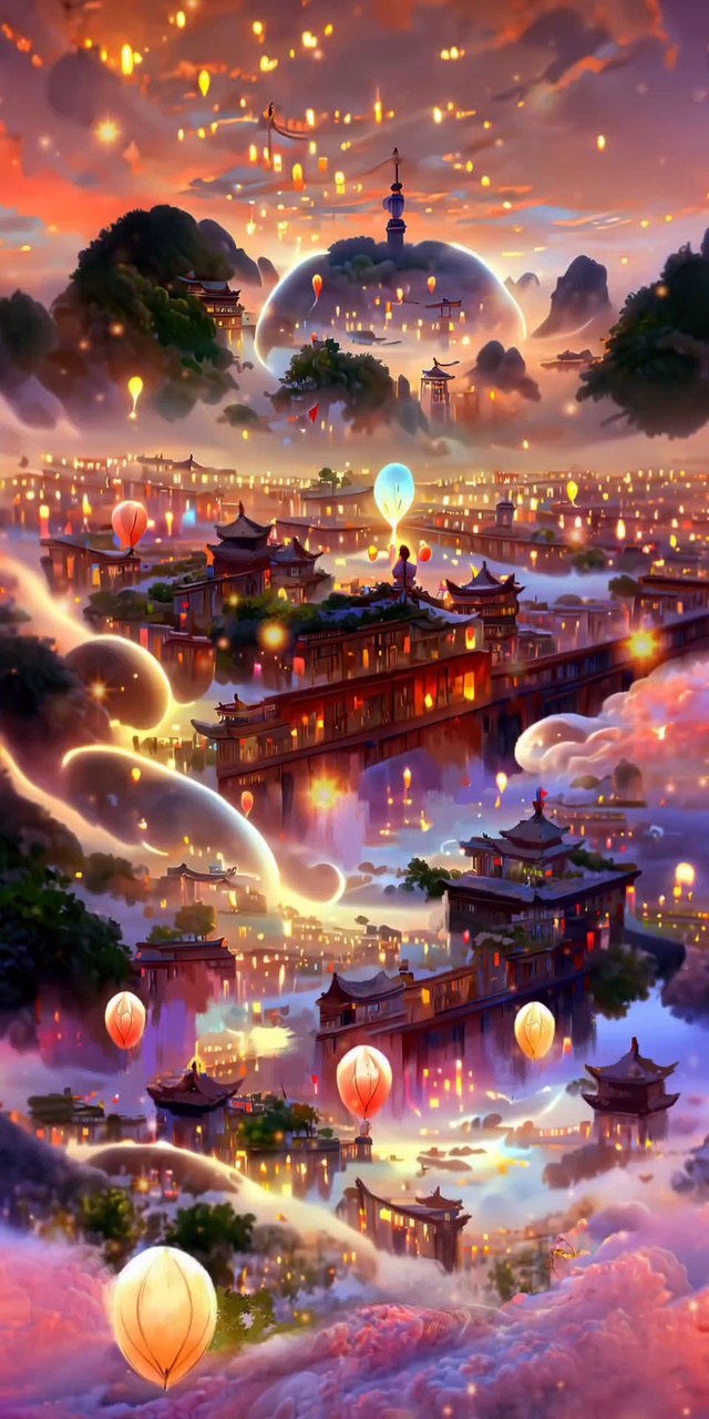 空镜之万家灯火时间变幻