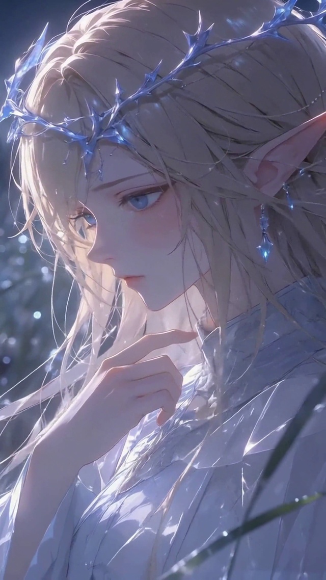 月下湖畔的精灵少女卡提西娅
