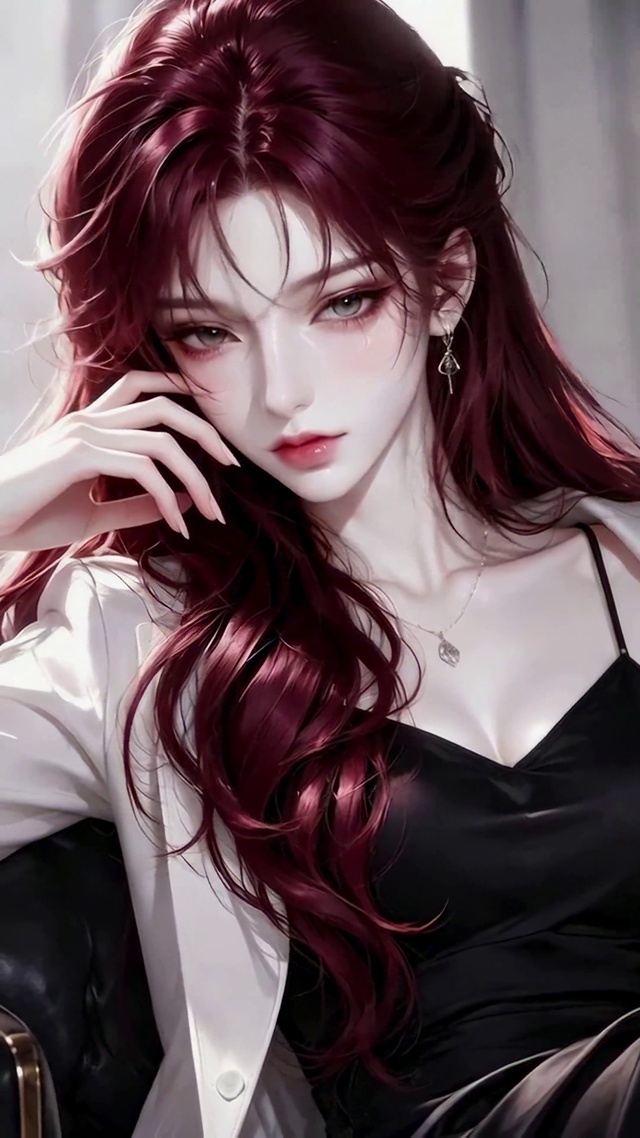 红发氛围感美女