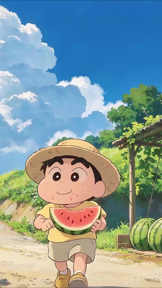 吃西瓜乡村小新