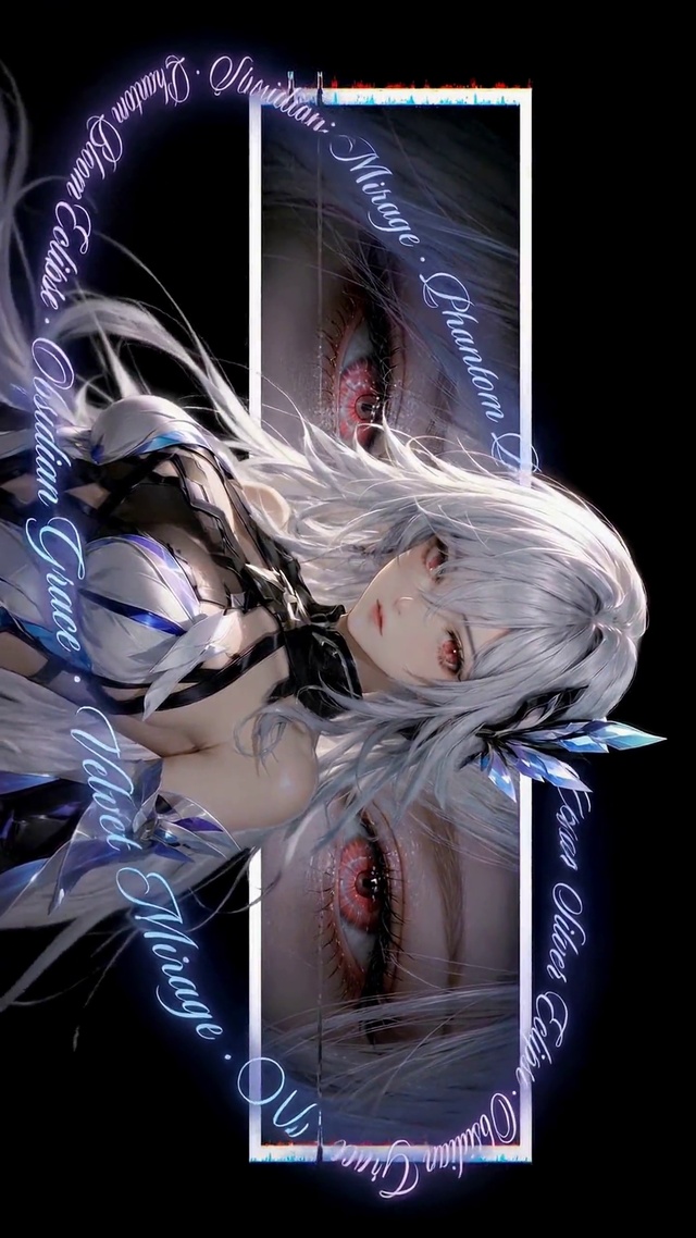 银发冰瞳二次元美少女