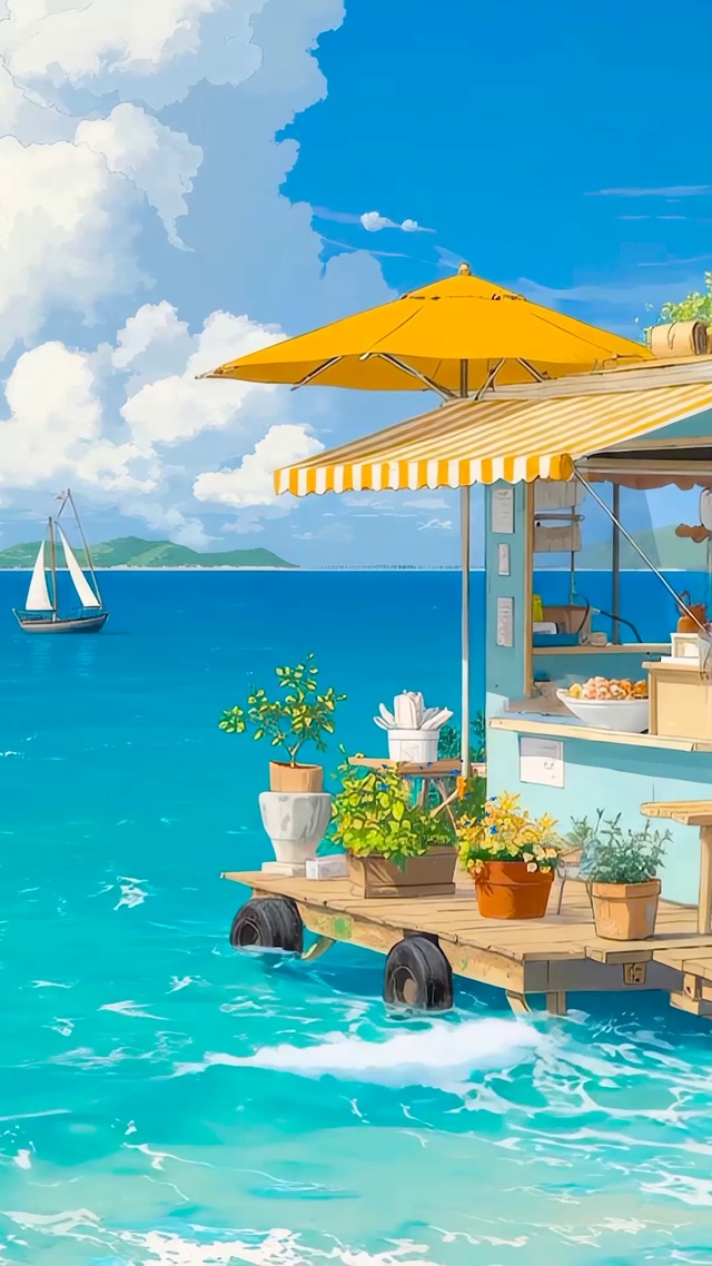 夏天海边小店