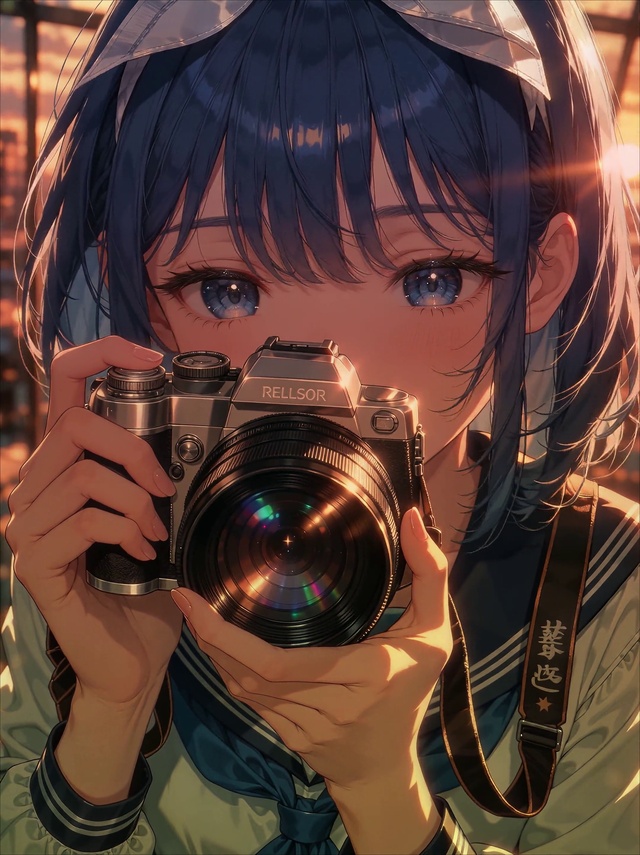 拍照美女