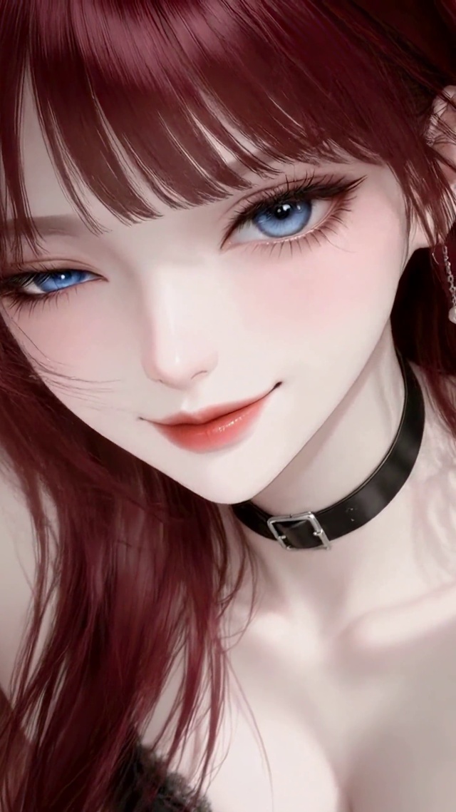 眨眼红发美少女