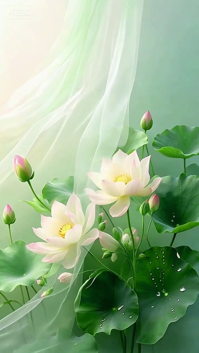 轻纱映荷