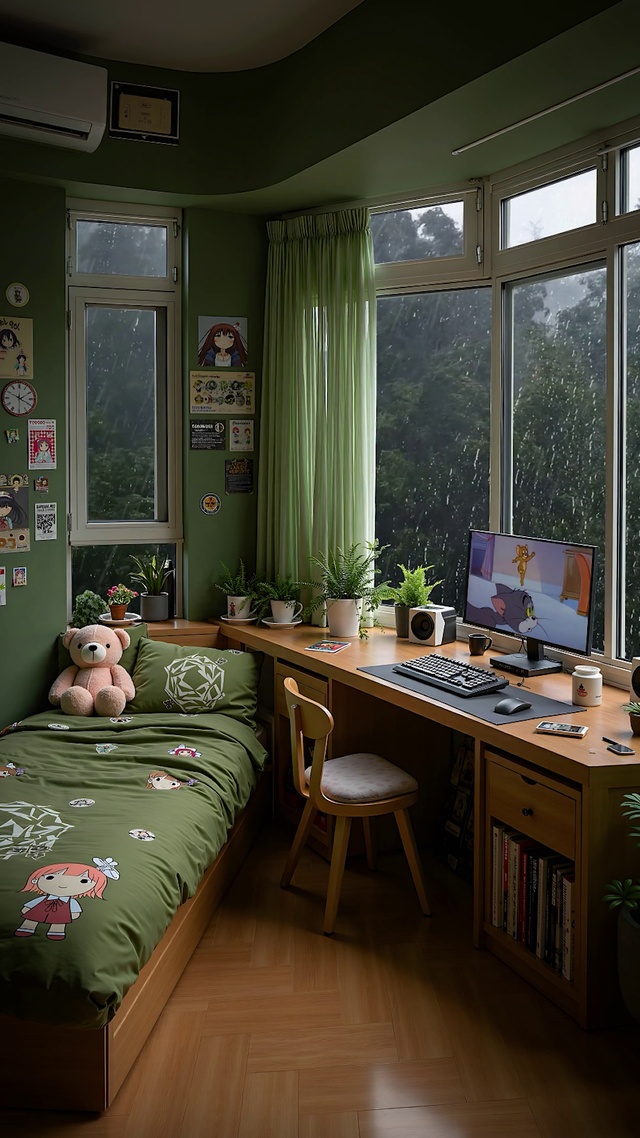 下雨天的氛围感