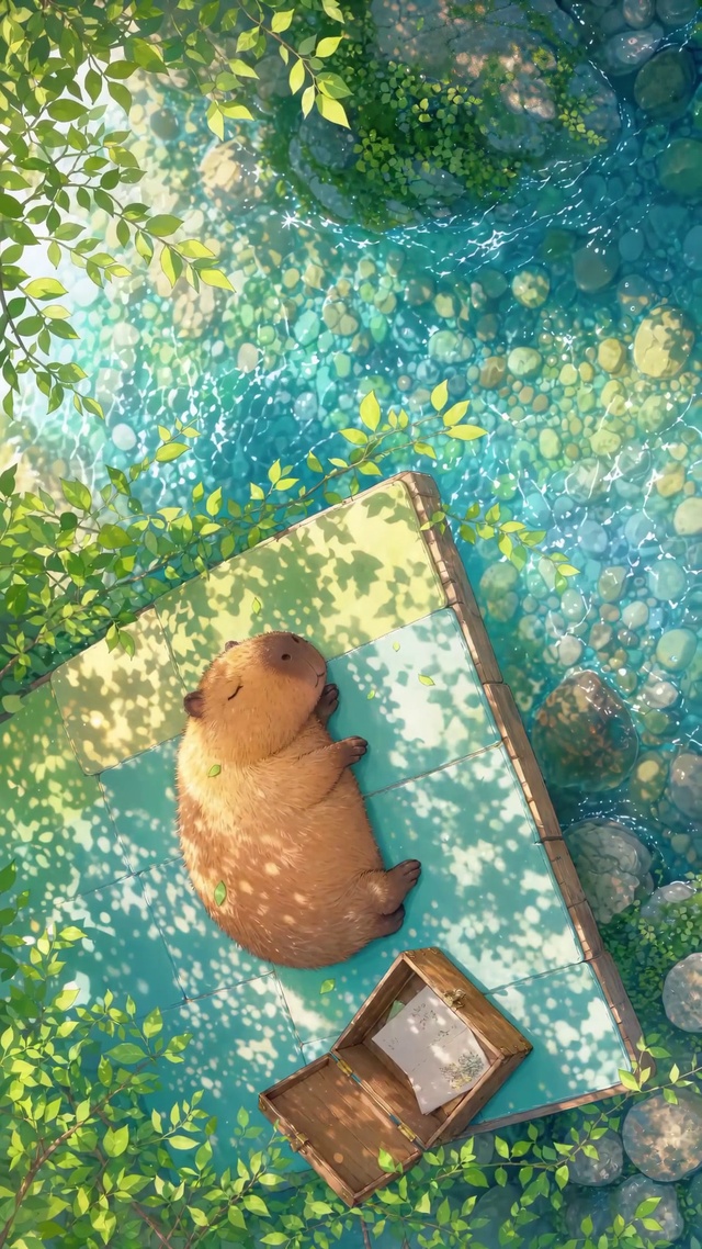 午睡的水豚