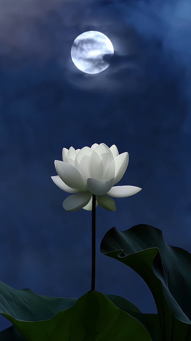月色荷花