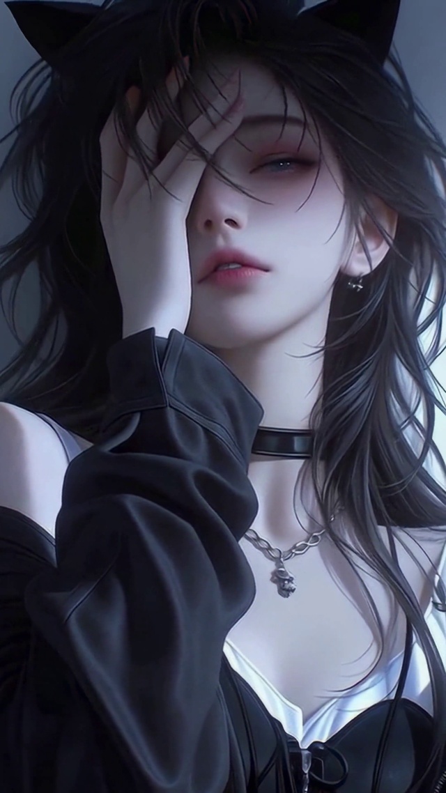 冷艳猫耳二次元少女