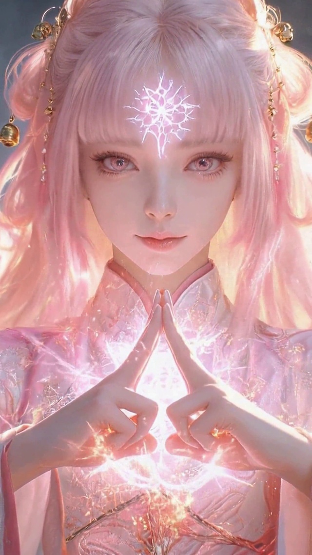 粉发古风二次元美少女壁纸