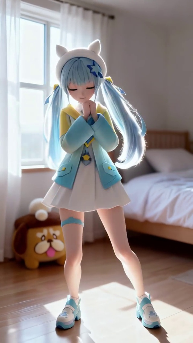 二次元可爱活泼的动漫少女